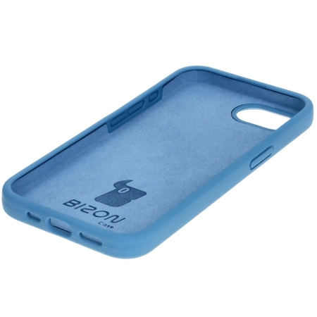Silikonowe etui Bizon Soft Case do iPhone 16e, niebieskie