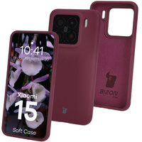 Silikonowe etui Bizon Soft Case do Xiaomi 15, ciemnofioletowe