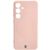Etui Bizon Case Silicone Magnetic Sq do Galaxy S24, jasnoróżowe