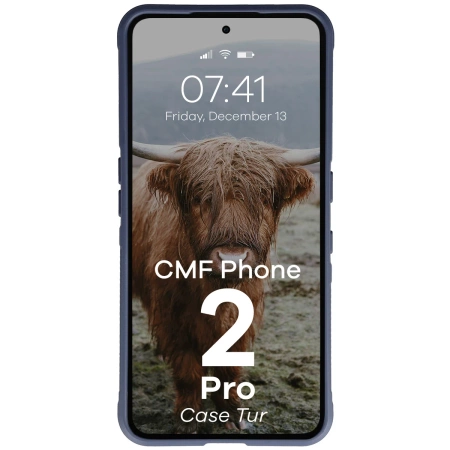 Pancerne etui Bizon Case Tur do Nothing CMF Phone 2 Pro, granatowe