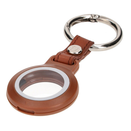 Etui Bizon Case Locator Waterproof do Apple AirTag, brązowe