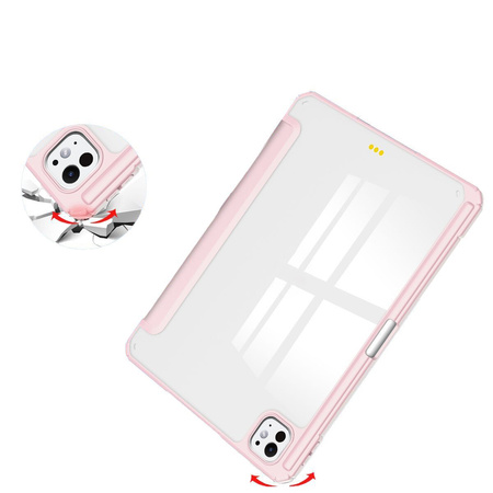 Etui Bizon Case Tab Clear Matt do iPad Pro 11" 2025 / 2024, różowe