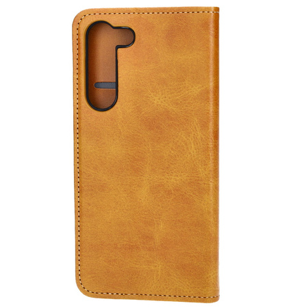 Etui z klapką Bizon Case Pocket Pro do Galaxy S23 Plus, brązowe