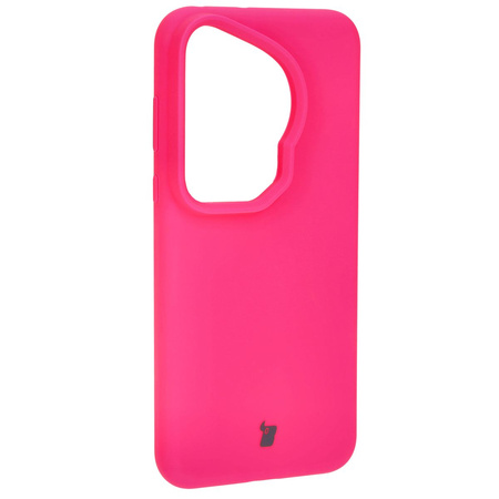 Silikonowe etui Bizon Soft Case do Huawei Pura 70, neonowo-różowe