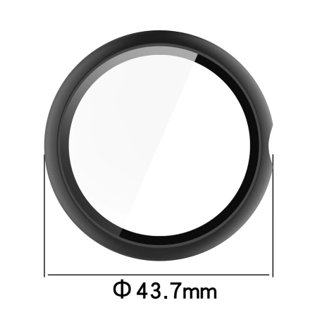 Etui ze szkłem do zegarka Bizon Case Watch Adamo do Google Pixel Watch 4 41 mm, matowe czarne