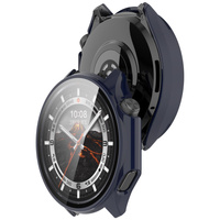 Etui ze szkłem do zegarka Bizon Case+Glass Watch do OnePlus Watch 3 / Oppo Watch X2, niebieskie