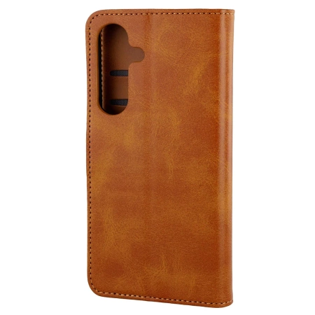 Etui z klapką Bizon Case Pocket do Galaxy S25 FE, brązowe