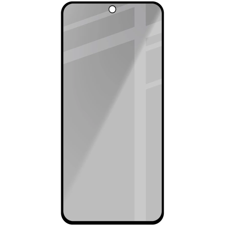 Prywatyzujące szkło hartowane Bizon Glass Edge Shadow do Galaxy A35 5G / A55 5G, przyciemniane z czarną ramką