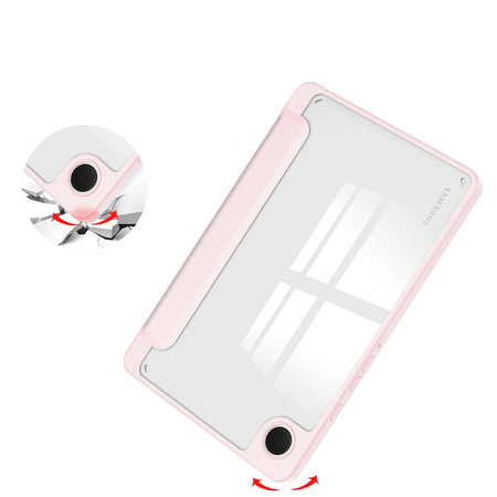 Etui Bizon Case Tab Clear Matt do Galaxy Tab A9, jasnoróżowe