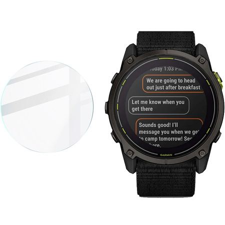 Szkło hartowane na ekran Bizon Glass Watch Clear do Garmin Enduro 3