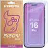Elastyczne szkło hybrydowe Bizon Glass Mule Duo do iPhone 16 Pro, 2 sztuki