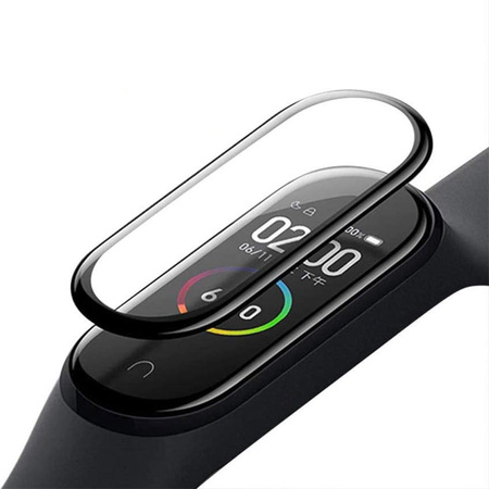 Szkło hartowane Bizon Glass Edge do Xiaomi Mi Band 6 / 5, czarne