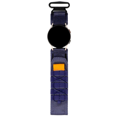 Sportowy pasek do zegarka Bizon Strap Watch Adventure do Galaxy Watch 20mm, granatowy