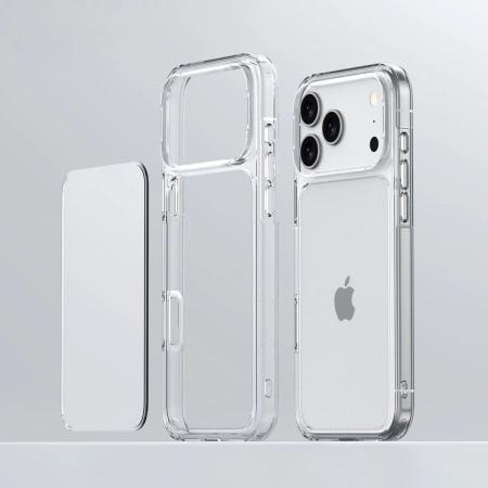 Etui Bizon Case Halo do iPhone 17 Pro, przezroczyste