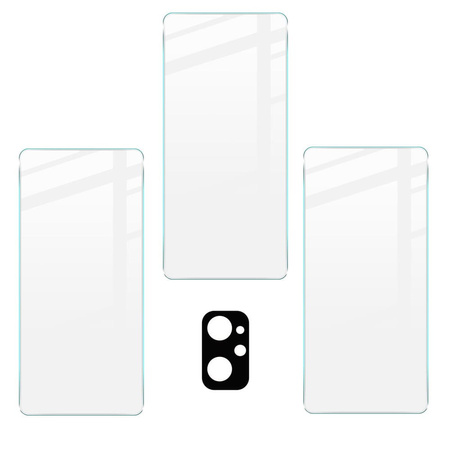 3x Szkło hartowane + szybka na aparat Bizon Glass Clear Pack do Realme 9i