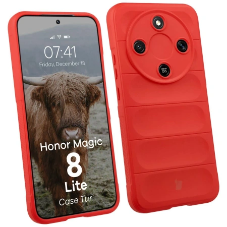Pancerne etui Bizon Case Tur do Honor Magic8 Lite, czerwone
