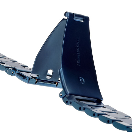 Pasek ze stali nierdzewnej Bizon Strap Watch Aura do Apple Watch 38/40/41/42 mm, niebieski