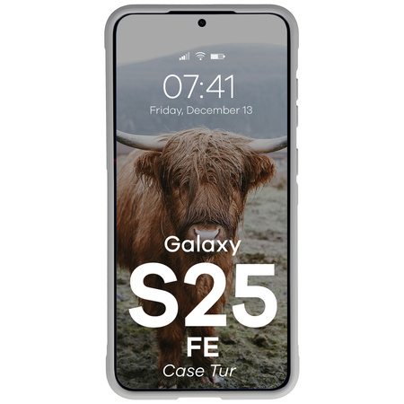 Pancerne etui Bizon Case Tur do Galaxy S25 FE, jasnoszare