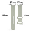 Silikonowy pasek Bizon Strap Watch Silicone S do Google Pixel Watch 3/Watch 2/Watch 1 41mm, khaki