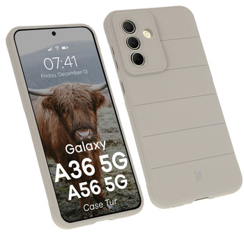 Pancerne etui Bizon Case Tur do Galaxy A36 5G / Galaxy A56 5G, jasnoszare