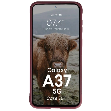 Pancerne etui Bizon Case Tur do Galaxy A37 5G, burgundowe