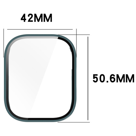 Etui ze szkłem do zegarka Bizon Case Watch Adamo do Xiaomi Redmi Watch 5 Lite, zielone