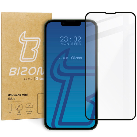 Szkło hartowane Bizon Glass Edge do iPhone 13 Mini, czarne