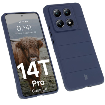 Pancerne etui Bizon Case Tur do Xiaomi 14T Pro, granatowe