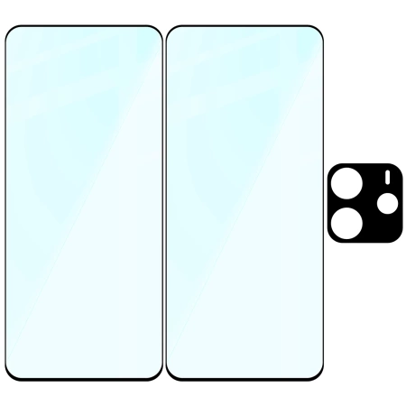 2x Szkło + szybka na aparat Bizon Edge 2 Pack do Xiaomi Redmi Note 14 5G