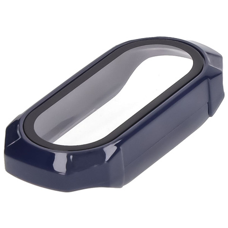Etui ze szkłem do zegarka Bizon Case+Glass Watch do Xiaomi Smart Band 9, niebieskie