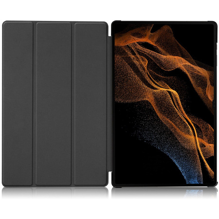 Etui Bizon Case Tab Croc do Galaxy Tab S10 Ultra / S9 Ultra, różowozłote