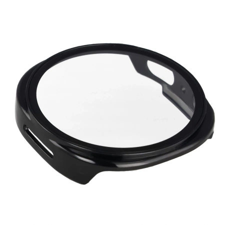 Etui ze szkłem do zegarka Bizon Case+Glass Watch do Samsung Galaxy Watch 8 44 mm, czarne