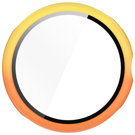 Etui ze szkłem do zegarka Bizon Case Watch Adamo do Google Pixel Watch 3 41mm, żółtopomarańczowe