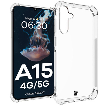 Elastyczne etui Bizon Case Salpa do Galaxy A15 5G/4G, przezroczyste