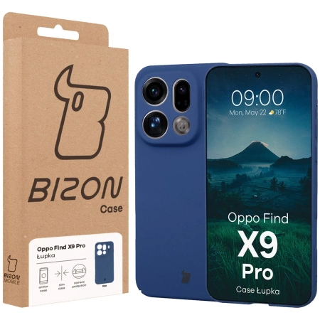 Etui Bizon Case Łupka do Oppo Find X9 Pro, niebieskie