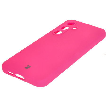Silikonowe etui Bizon Soft Case do Galaxy S24 FE, neonowo-różowe