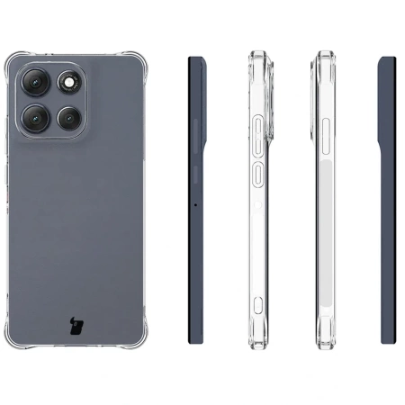 Elastyczne etui + 2x folia na ekran Bizon Case Clear Pack do Motorola Moto G86 Power 5G