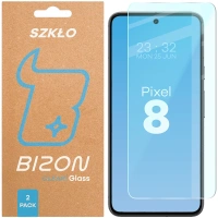 Szkło hartowane Bizon Glass Clear Duo do Google Pixel 8, 2 sztuki