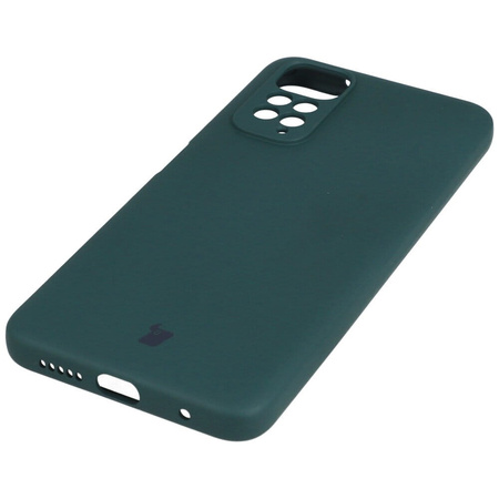 Etui Bizon Case Silicone do Xiaomi Redmi Note 11/11S, ciemnozielone