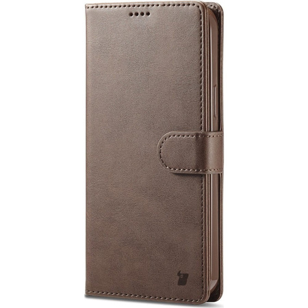 Etui Bizon Case Wallet do iPhone 14 Pro, ciemnobrązowe
