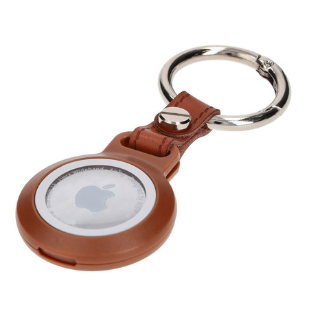 Etui Bizon Case Locator Waterproof do Apple AirTag, brązowe