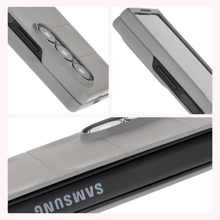 Pancerne etui Bizon Case Tur do Galaxy Z Fold6, jasnoszare