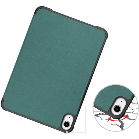 Etui Bizon Case Tab Croc do iPad Mini (A17 Pro) 2024 / iPad Mini 6 2021, ciemnozielone