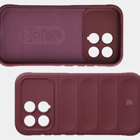 Pancerne etui Bizon Case Tur do Xiaomi POCO F8 Pro, burgundowe