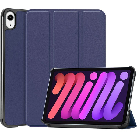 Etui Bizon Case Tab Croc do iPad Mini (A17 Pro) 2024 / iPad Mini 6 2021, granatowe