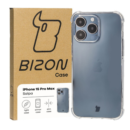 Elastyczne etui Bizon Case Salpa do iPhone 15 Pro Max, przezroczyste