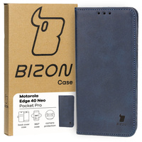 Etui z klapką Bizon Case Pocket Pro do Motorola Edge 40 Neo, granatowe
