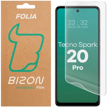 Folia hydrożelowa na ekran Bizon Glass Hydrogel Front do Tecno Spark 20 Pro, 1 sztuka