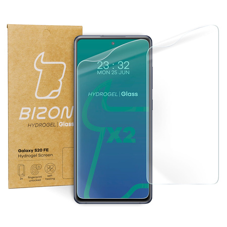 Folia hydrożelowa na ekran Bizon Glass Hydrogel Front Duo do Galaxy S20 FE, 2 sztuki