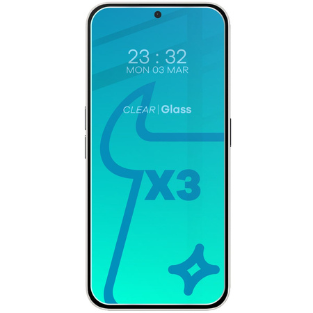 3x Szkło + szybka na aparat BIZON Clear 2 Pack do Nothing Phone (2a)